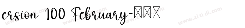 ersion 100 February字体转换